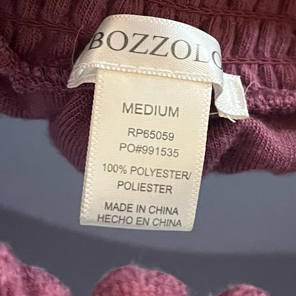 Bozzolo Smocked Tube Top & Shorts Set | Mauve 2-Piece Lounge Outfit (Medium) - Picture 8 of 8